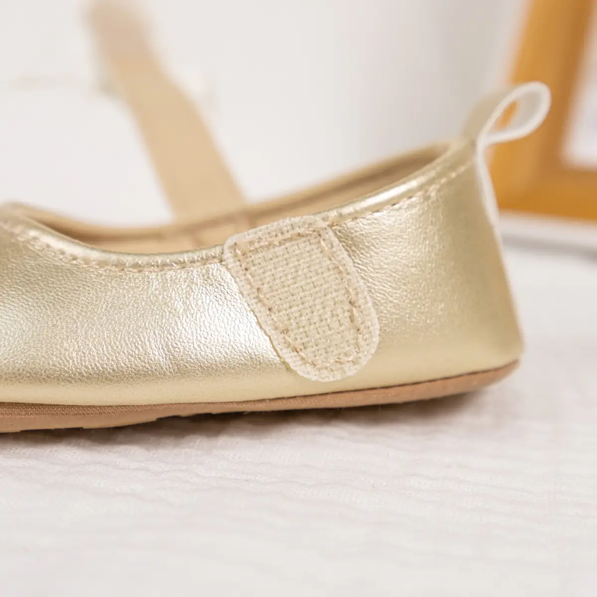 Princess Baby Shoes Gold Side Bow Velcro Non-Slip — feature 12