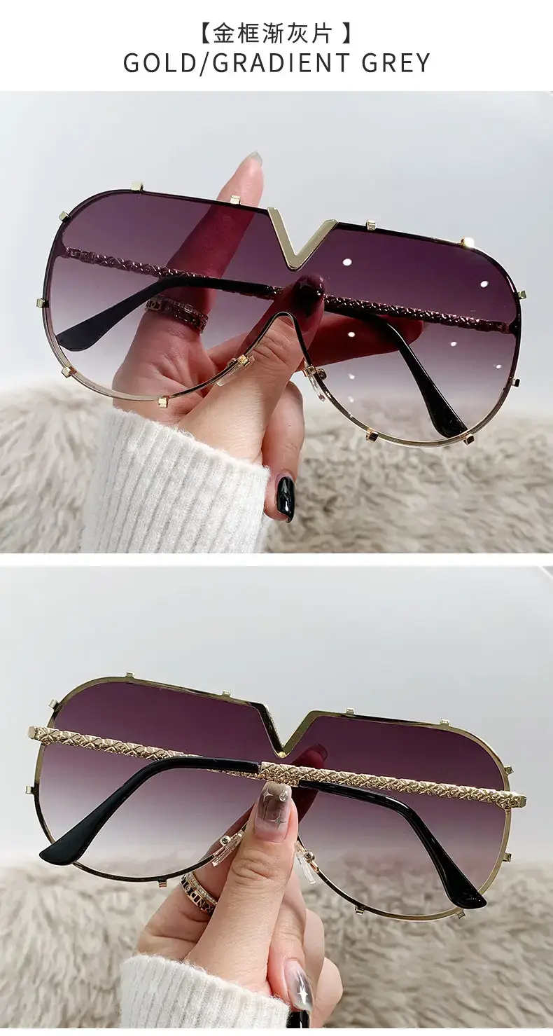 Women's Metal Frame Sunglasses with Colorful Lenses β feature 11