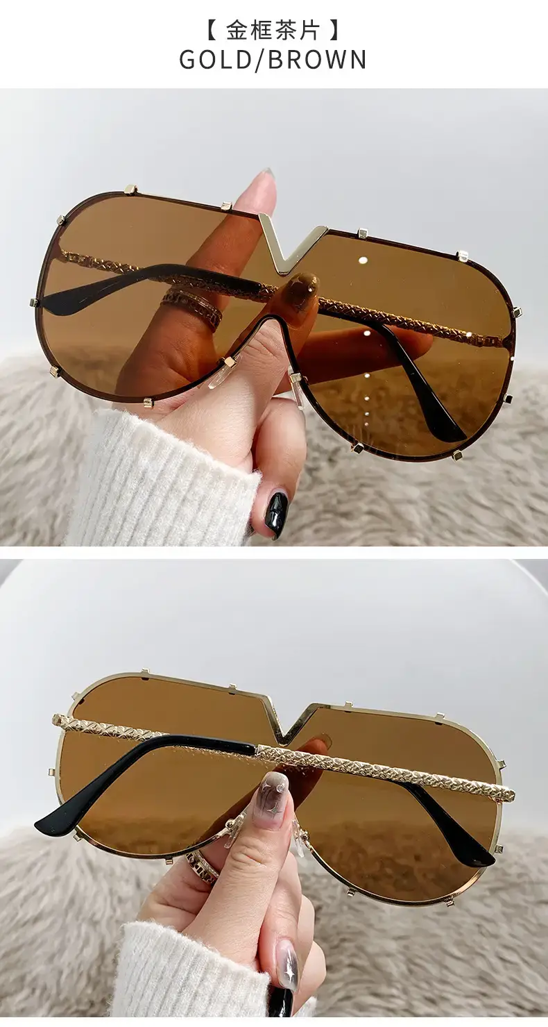 Women's Metal Frame Sunglasses with Colorful Lenses β feature 12