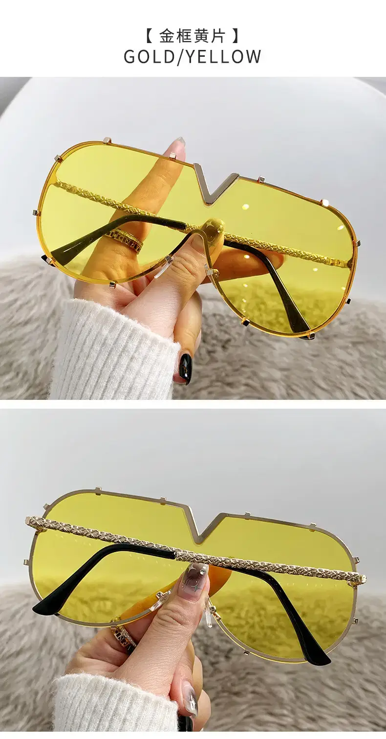 Women's Metal Frame Sunglasses with Colorful Lenses β feature 13