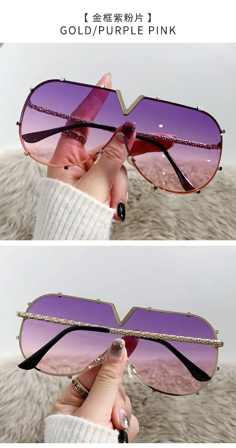Women's Metal Frame Sunglasses with Colorful Lenses β feature 14