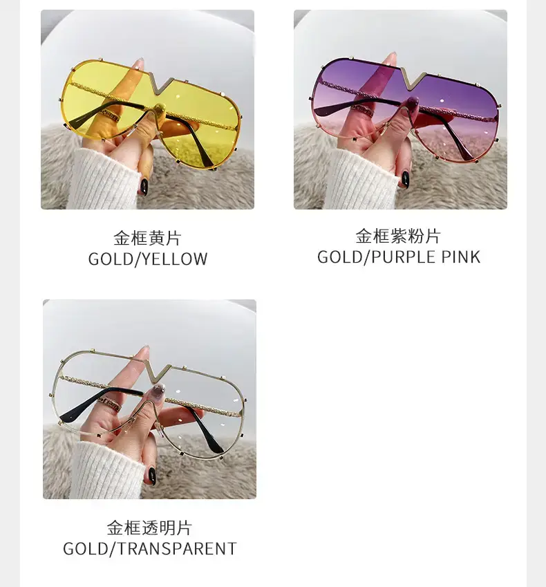 Women's Metal Frame Sunglasses with Colorful Lenses β feature 7
