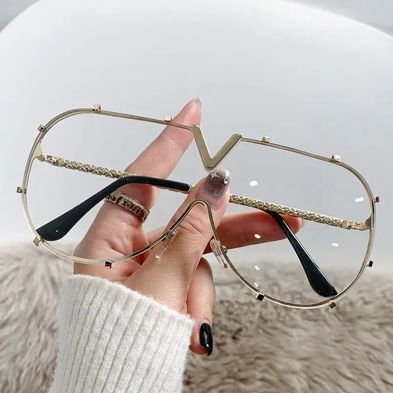 Women's Metal Frame Sunglasses with Colorful Lenses - Image 7
