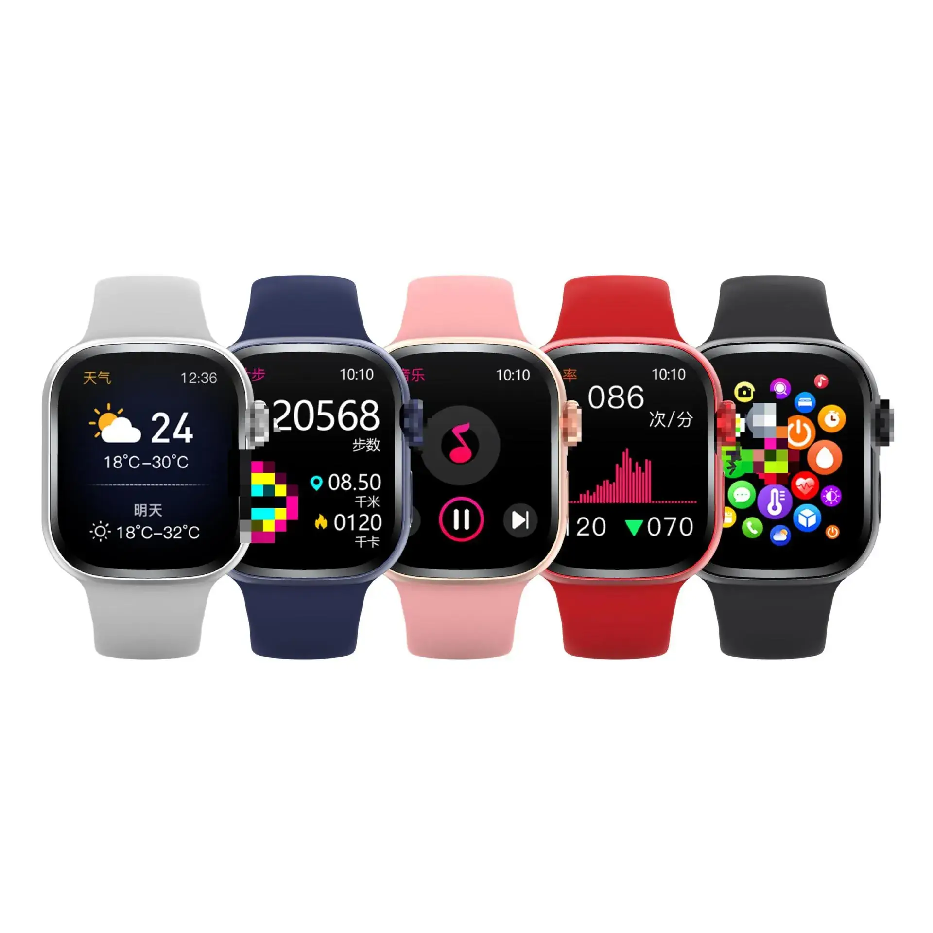Tb35 Smart Watch Bluetooth Heart Rate Digital Watch White - Image 5