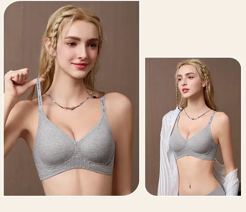 Women's Black Push Up Seamless Bra with Adjustable Straps — feature 22