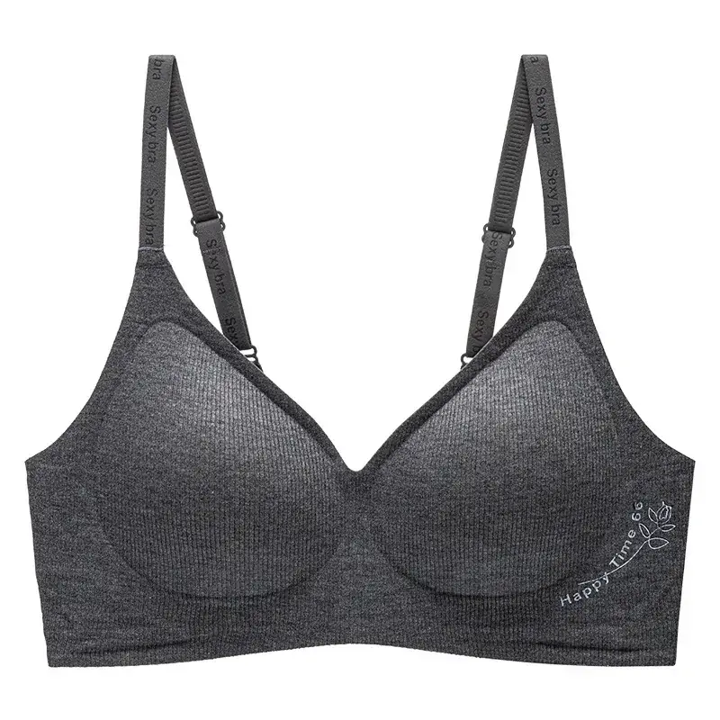 Women's Black Push Up Seamless Bra with Adjustable Straps - Image 2