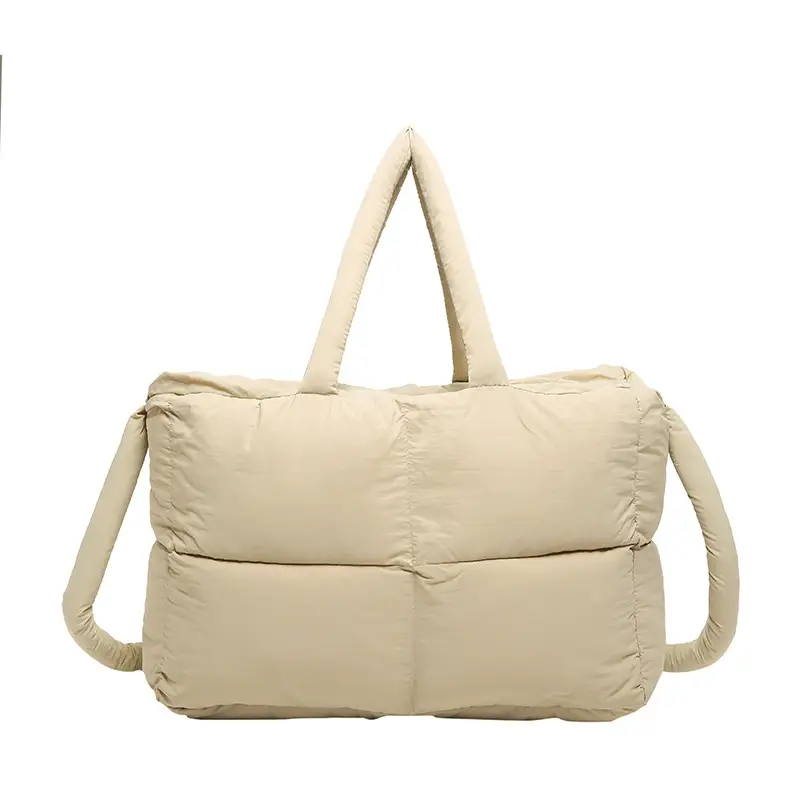White Cotton Pillow Bag for Women Shoulder Carry - Image 13