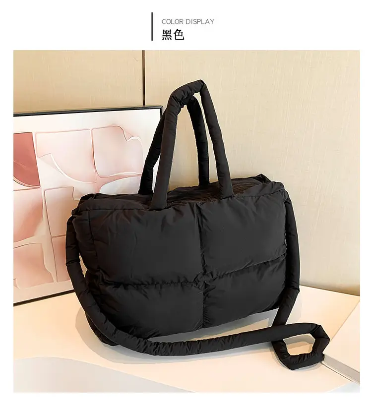White Cotton Pillow Bag for Women Shoulder Carry — feature 13