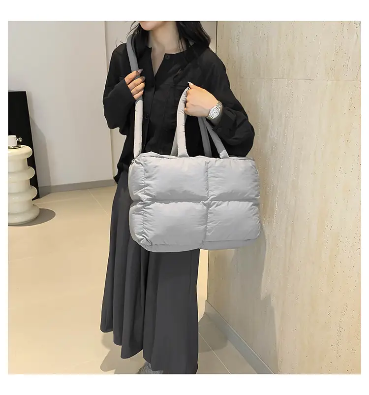 White Cotton Pillow Bag for Women Shoulder Carry — feature 23