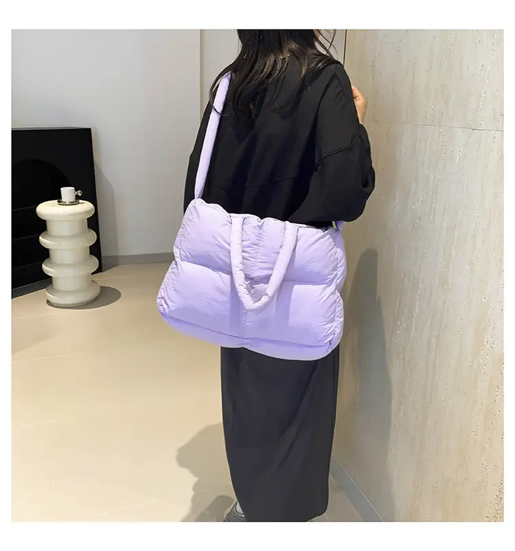 White Cotton Pillow Bag for Women Shoulder Carry — feature 25