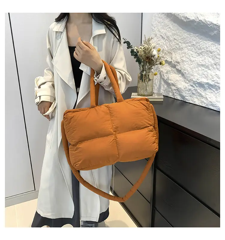 White Cotton Pillow Bag for Women Shoulder Carry — feature 30