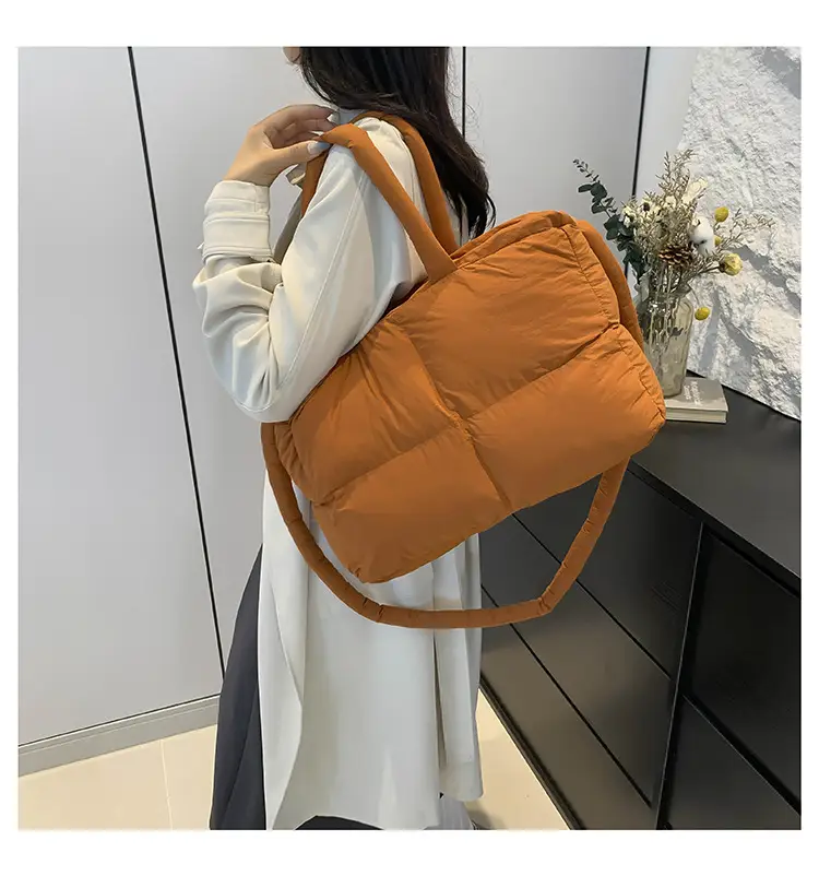 White Cotton Pillow Bag for Women Shoulder Carry — feature 31