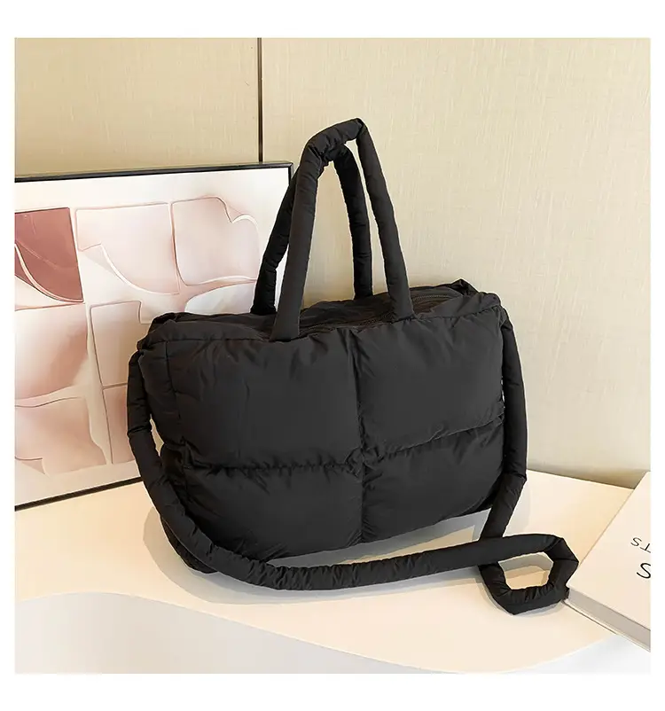 White Cotton Pillow Bag for Women Shoulder Carry — feature 41