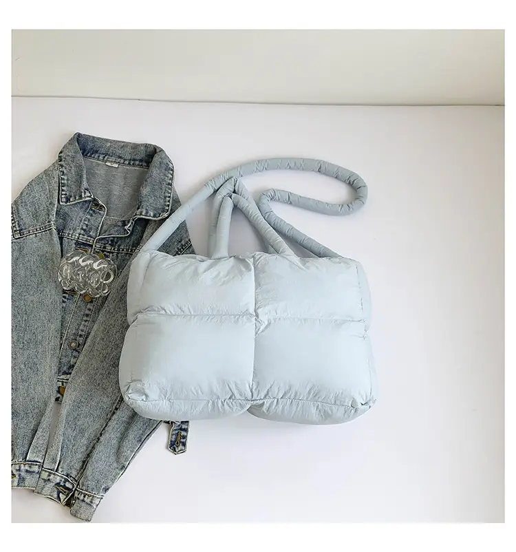 White Cotton Pillow Bag for Women Shoulder Carry — feature 43