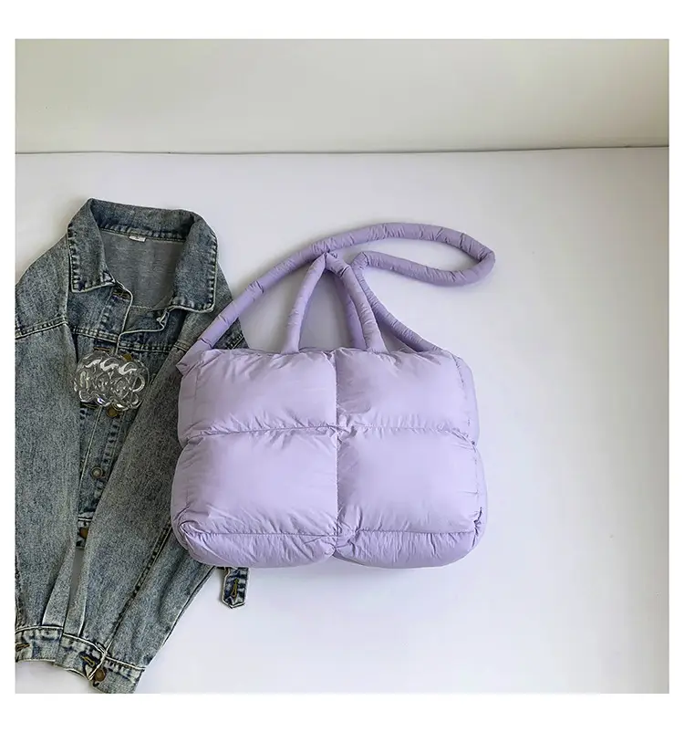 White Cotton Pillow Bag for Women Shoulder Carry — feature 44