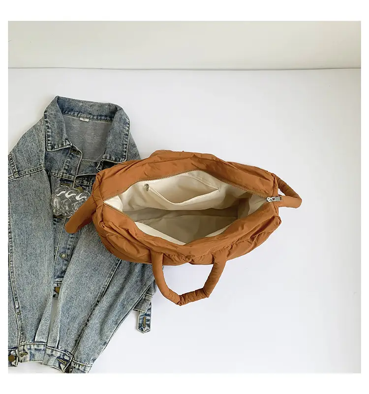 White Cotton Pillow Bag for Women Shoulder Carry — feature 48