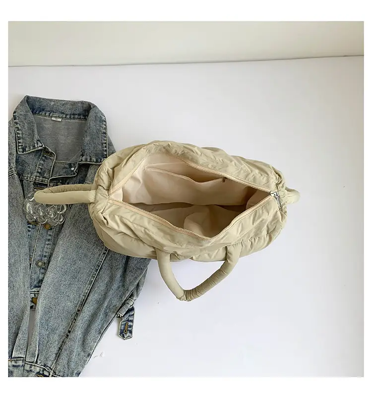 White Cotton Pillow Bag for Women Shoulder Carry — feature 50