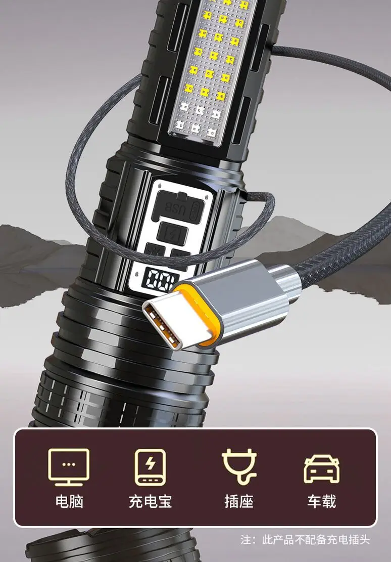 Tactical Yellow White Double Light Flashlight β feature 16