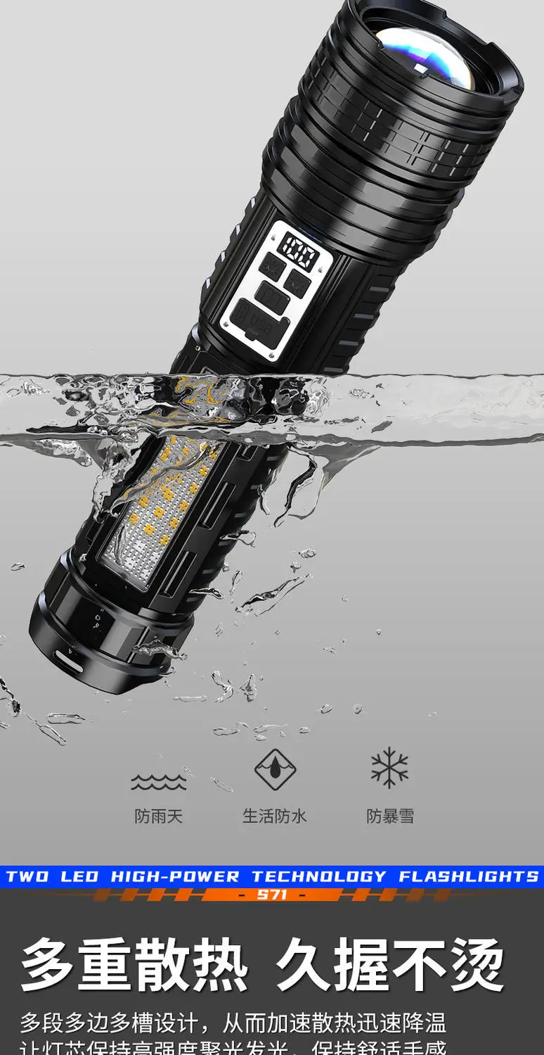 Tactical Yellow White Double Light Flashlight β feature 18