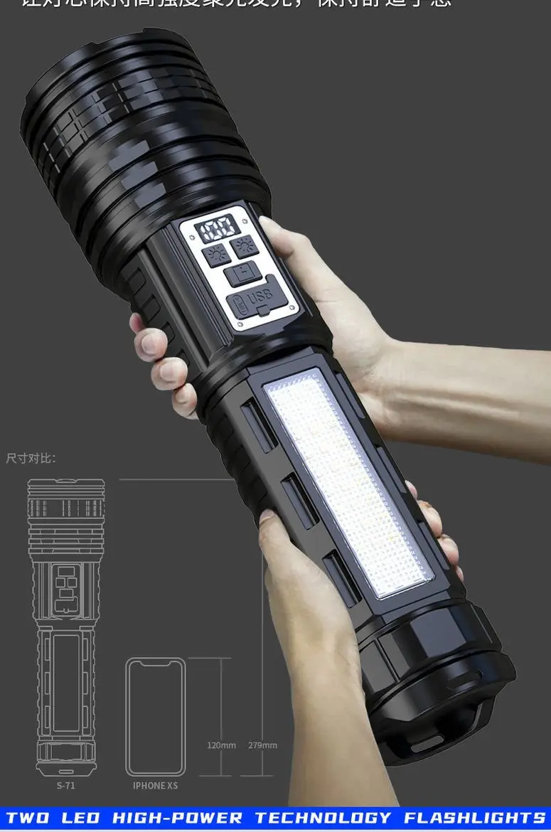 Tactical Yellow White Double Light Flashlight β feature 19
