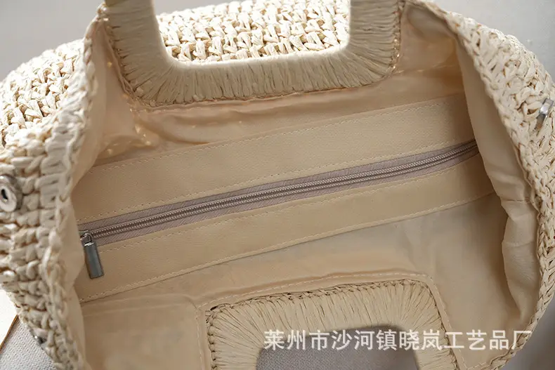 2024 Vintage Woven Straw Handbag Large Capacity — feature 12