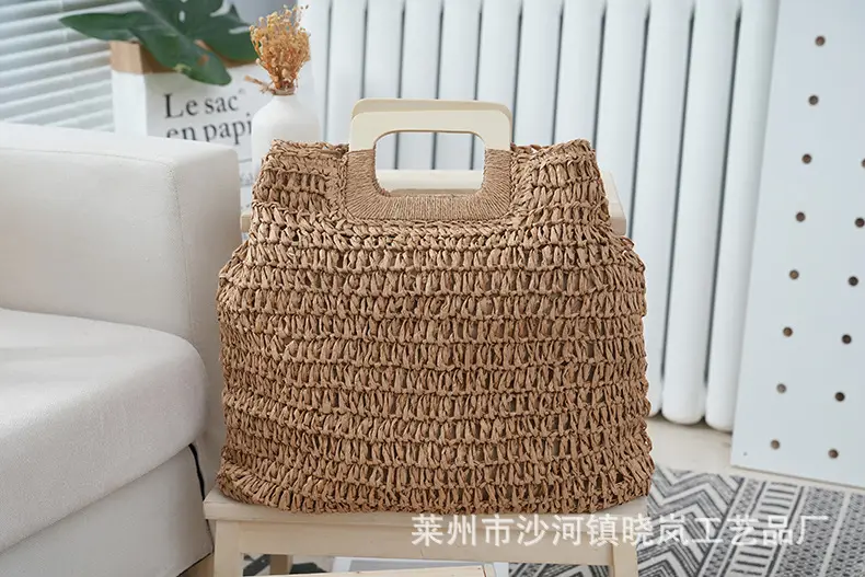 2024 Vintage Woven Straw Handbag Large Capacity — feature 3