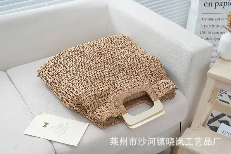 2024 Vintage Woven Straw Handbag Large Capacity — feature 4