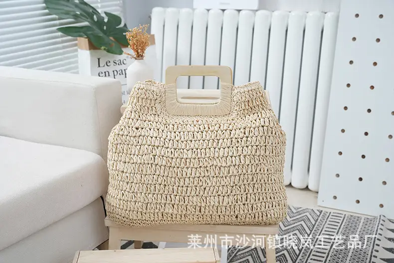 2024 Vintage Woven Straw Handbag Large Capacity — feature 5