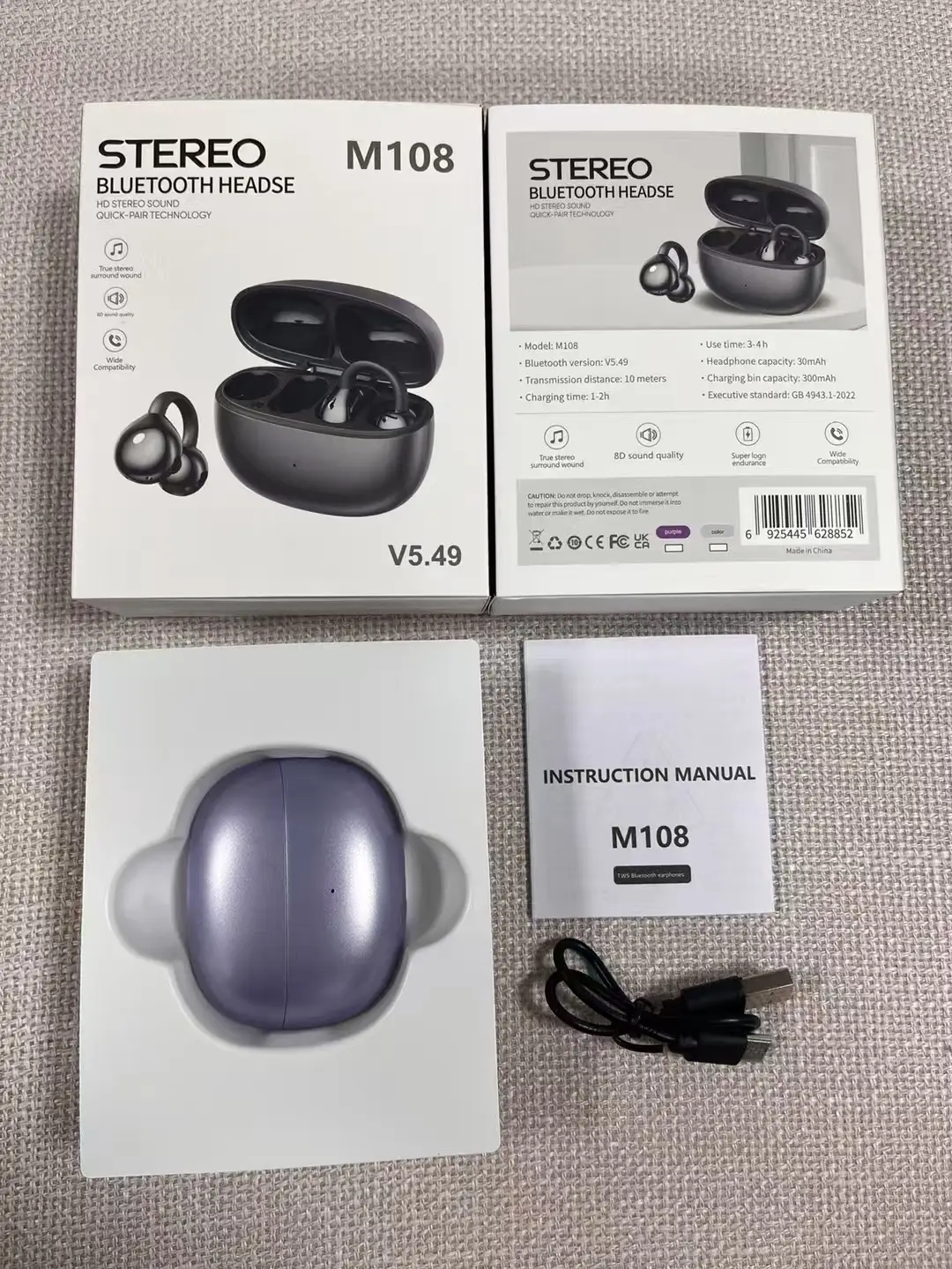 Long-Lasting M108 Bluetooth Earbuds with AI Translation & Touch Control — feature 7