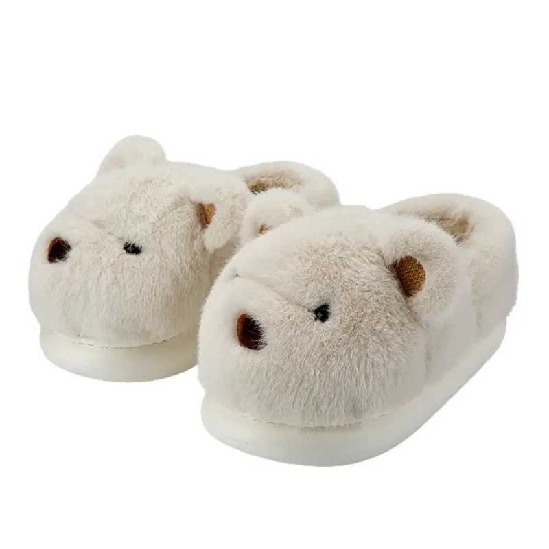 Qidan Shoe Factory Bag with Cotton Slippers Women's Winter Cute Home fleece-lined Warm Thickened Non-slip Couple's Cotton Shoes - Image 9