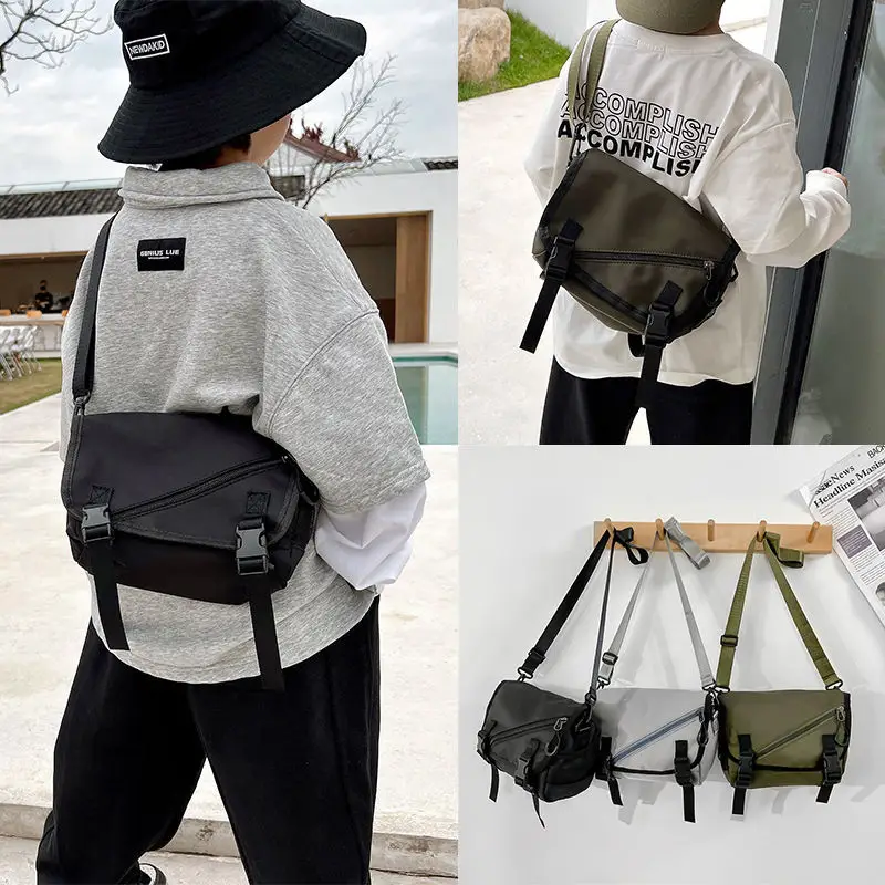 Japanese Crossbody Bag for Boys Large Capacity Green — feature 1