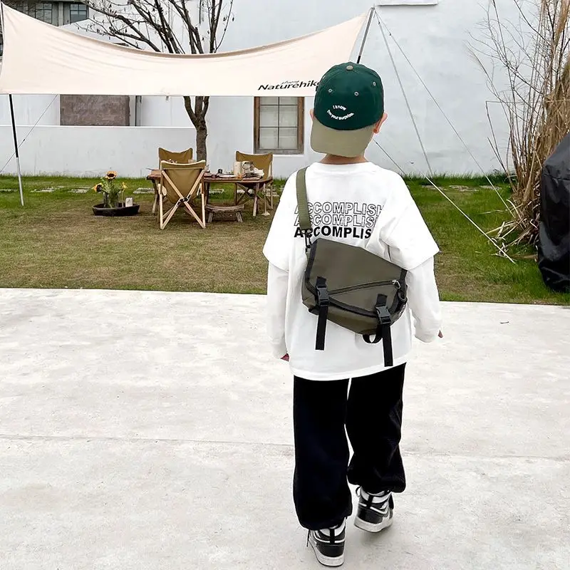 Japanese Crossbody Bag for Boys Large Capacity Green — feature 6