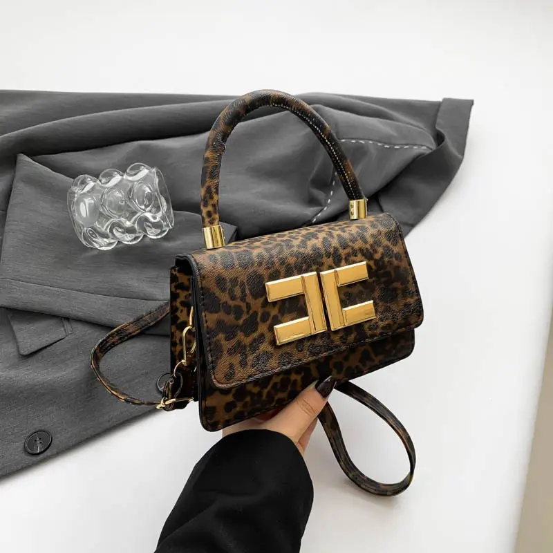 European Leopard Print Shoulder Crossbody Bag 2024 Winter - Image 7