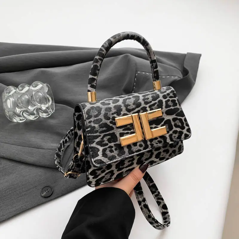 European Leopard Print Shoulder Crossbody Bag 2024 Winter - Image 5