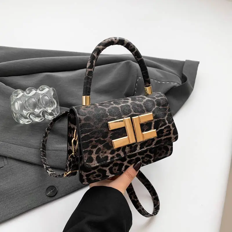European Leopard Print Shoulder Crossbody Bag 2024 Winter - Image 6