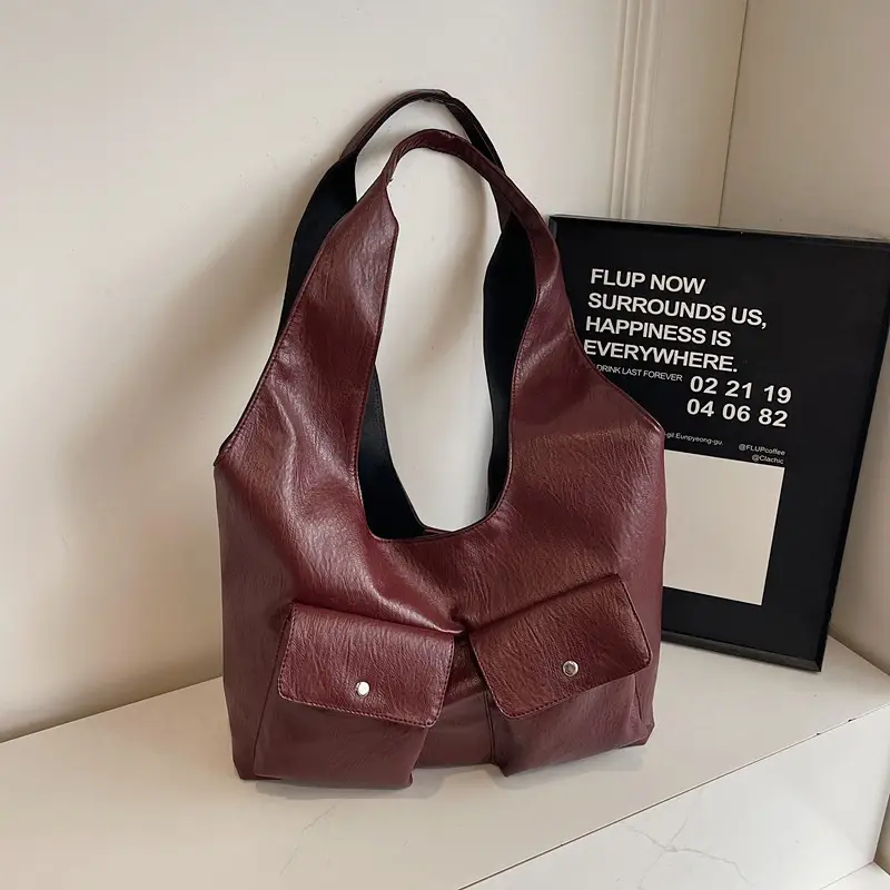 Brown Leather Crossbody Bag for Women Winter 2024 - Image 3
