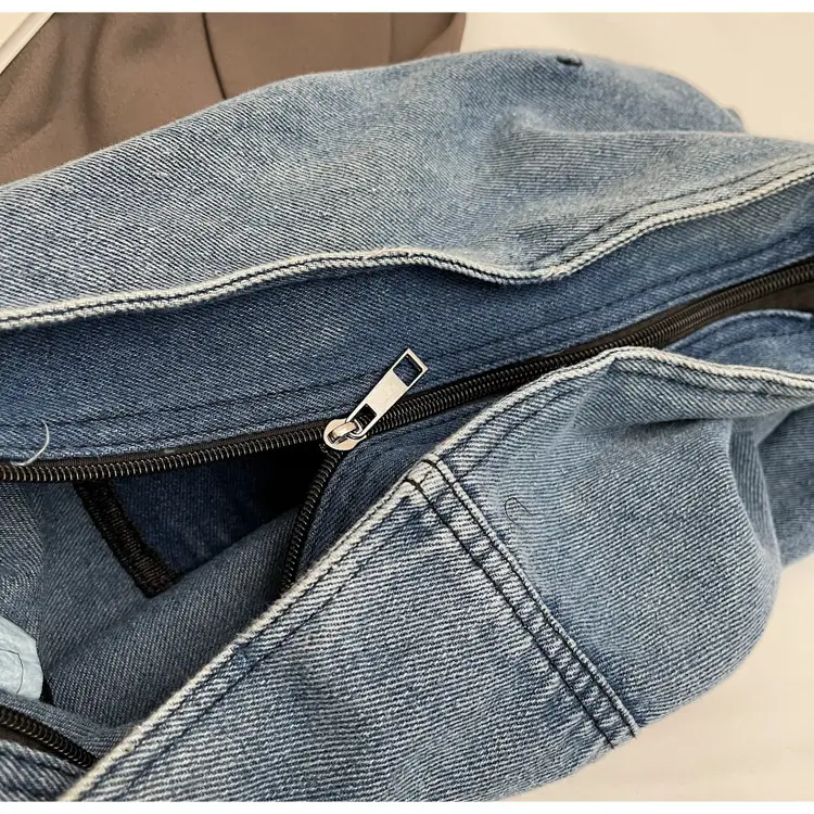 Washed Denim Crossbody Bag Large Capacity Korean Style — feature 38
