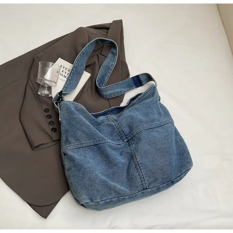 Washed Denim Crossbody Bag Large Capacity Korean Style — feature 47