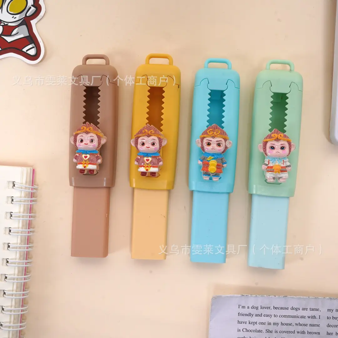 Sun Wukong Eraser Cute Cartoon Puzzle Fun Creative Eraser Easy Eraser Less Scrap Student Exam Drawing Special - Image 3