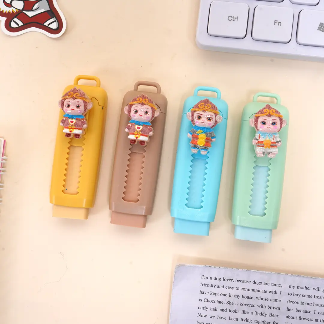 Sun Wukong Eraser Cute Cartoon Puzzle Fun Creative Eraser Easy Eraser Less Scrap Student Exam Drawing Special — feature 2