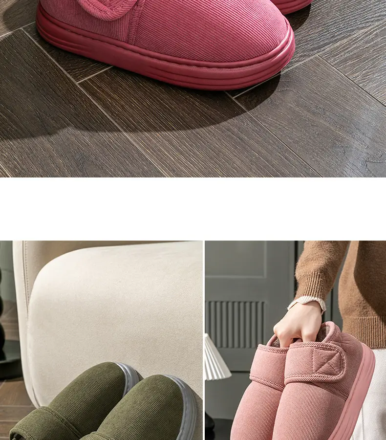 All-Inclusive Cotton Slippers, Non-Slip, High-Top for the Elderly, Warm Indoor Home, Thickeneded and Velvet, Plus Size Cotton Slippers for Men — feature 21