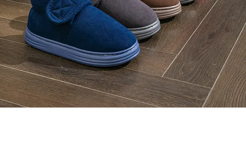 All-Inclusive Cotton Slippers, Non-Slip, High-Top for the Elderly, Warm Indoor Home, Thickeneded and Velvet, Plus Size Cotton Slippers for Men — feature 26