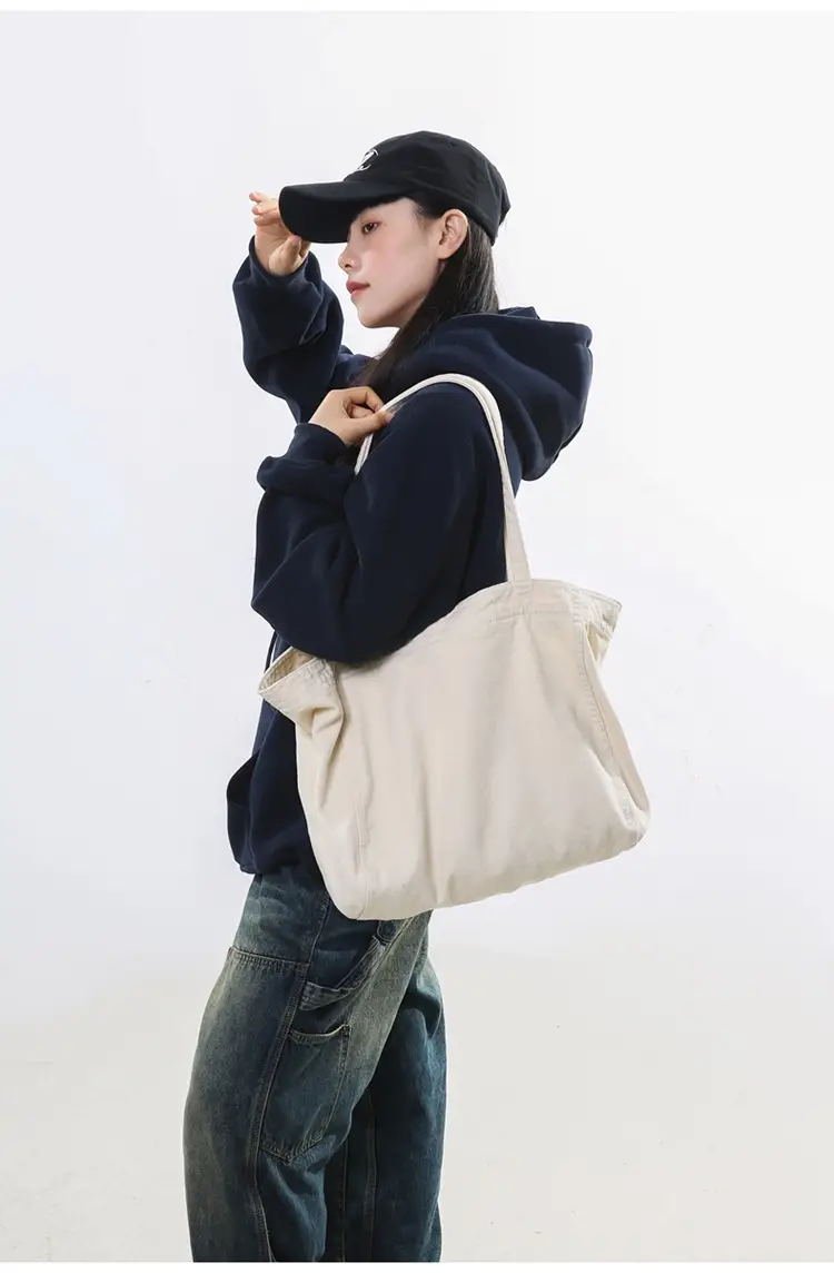 Cross-border Canvas Shoulder Bag for Women — feature 11