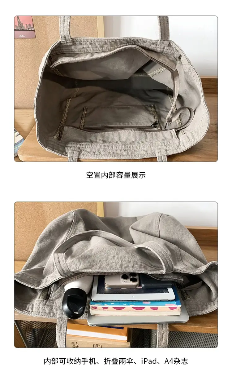 Cross-border Canvas Shoulder Bag for Women — feature 40