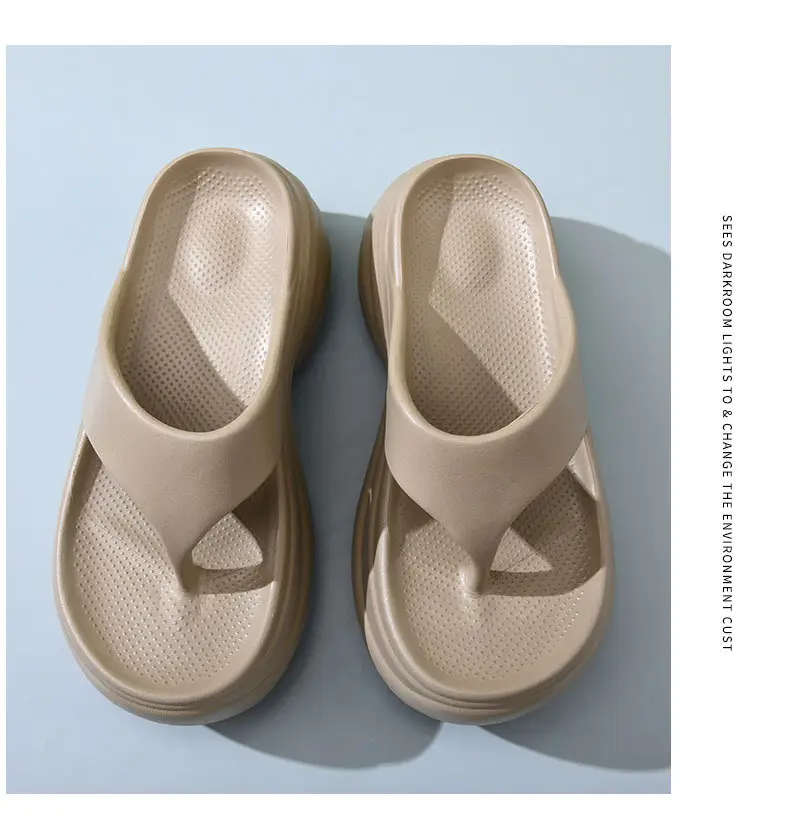 8CM Height-Increased Thick-Bottom Flip-Flops Women's Summer Outfit Breathable Beach Non-Slip Slippers High-End Wear-Resistant Sandals — feature 18