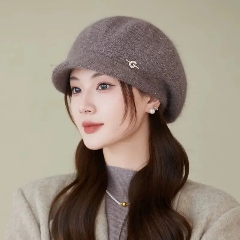 Knitted Wool Hat for Women Winter Warm Cap - Image 2