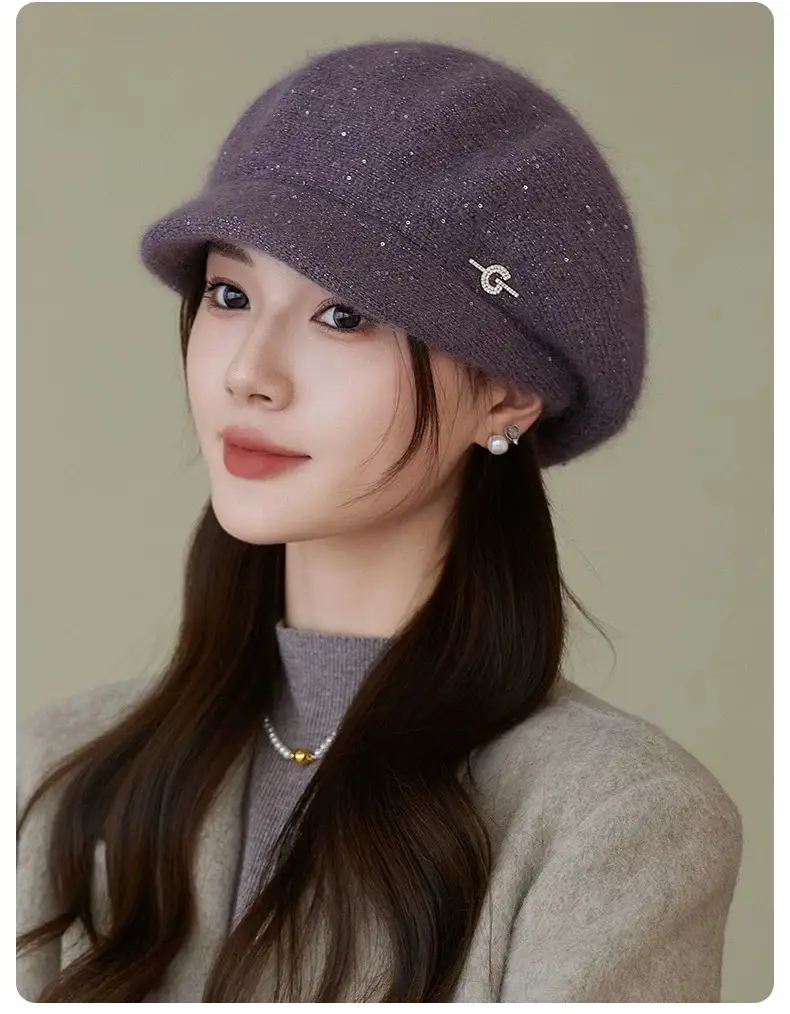 Knitted Wool Hat for Women Winter Warm Cap — feature 11