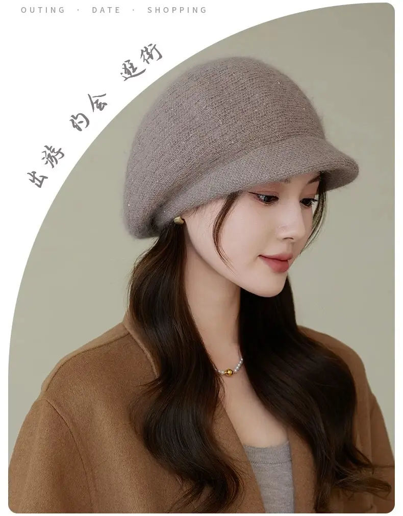 Knitted Wool Hat for Women Winter Warm Cap — feature 13