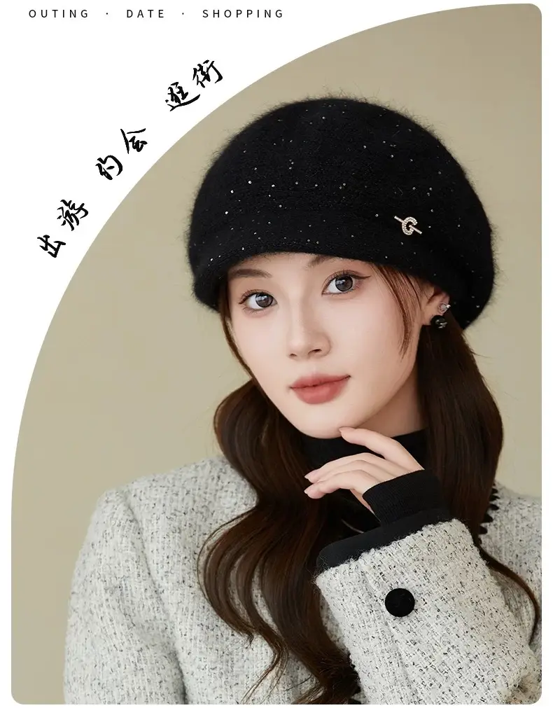 Knitted Wool Hat for Women Winter Warm Cap — feature 16