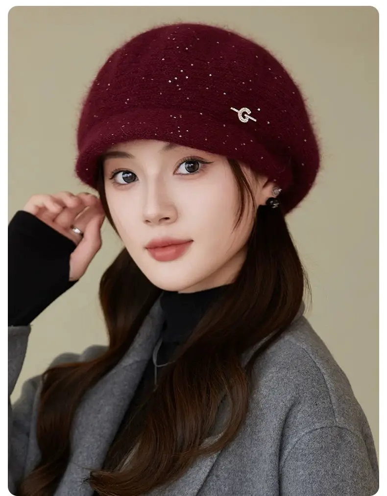 Knitted Wool Hat for Women Winter Warm Cap — feature 18